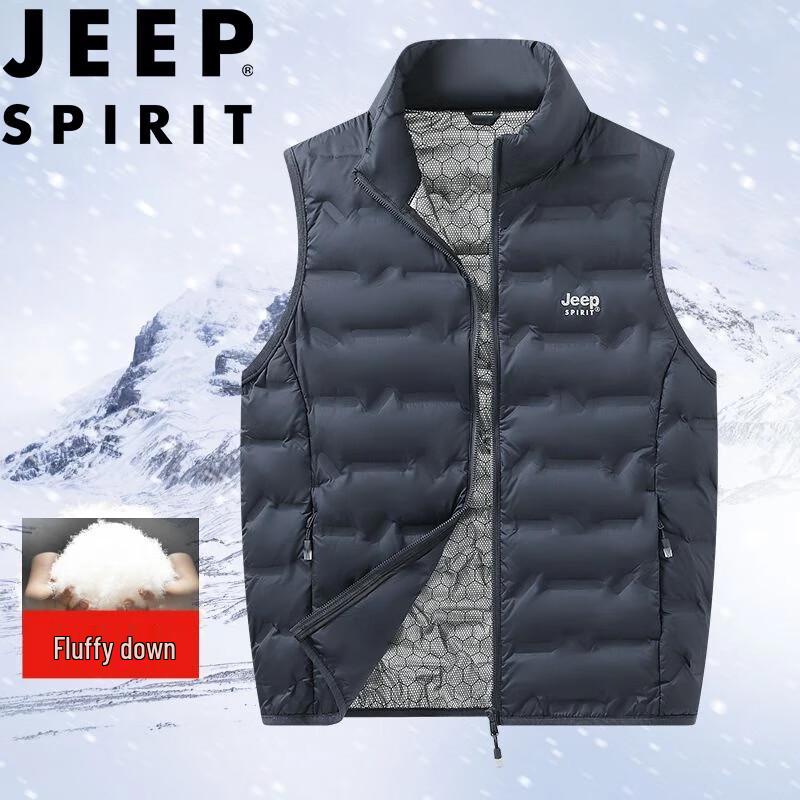 JEEP SPIRIT Men's Stand-up Collar Down Vest
