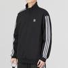 Adidas Essential Sweat Stripe Print Casual Half-Zip Sweatshirt Men Tops Black IK5431