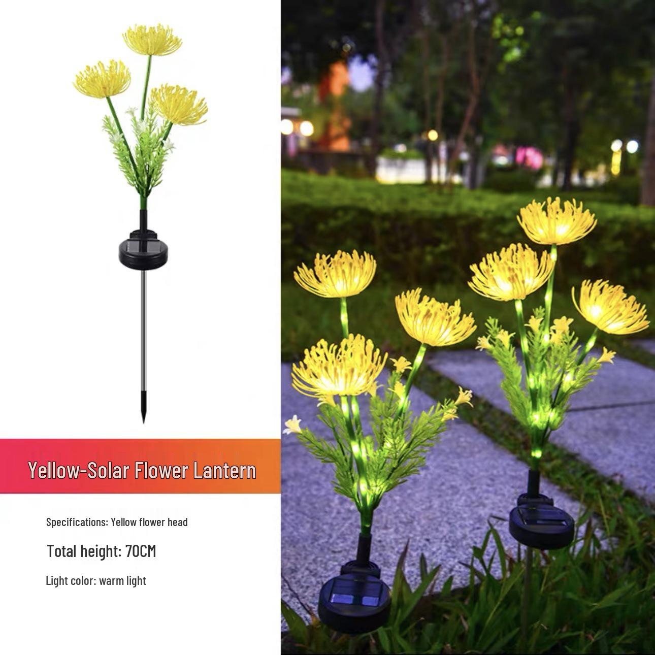 Водонепроницаемые светодиодные солнечные гирлянды-цветы для уличного двора