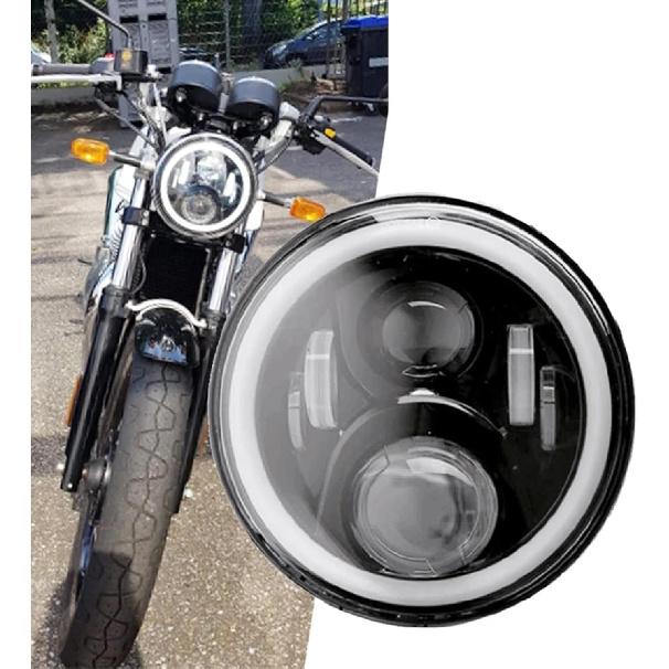 Motorcycle 7Inch Led Headlight Black Compatible With Kawasaki Vulcan VN 500 750 800 900 1600 1700 1500(WHITE) жёлтый