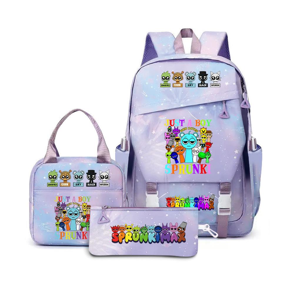 Backpack Level 3 To 6 Girls Pink School Bag Portable Lunch Bag Stationery Pencil Case