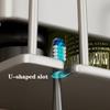 Metal Toothbrush Storage Rack Wall-Mounted U-Shaped Card Slot Electric Toothbrush Holder Razor Cup Shelf Bathroom Organizer