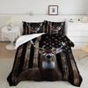 Wild Deer Comforter Sets For Kids Teens,American Flag Camo Bedding Sets Full Size Comforter Sets With 1 Comforter 2 Pillowcase