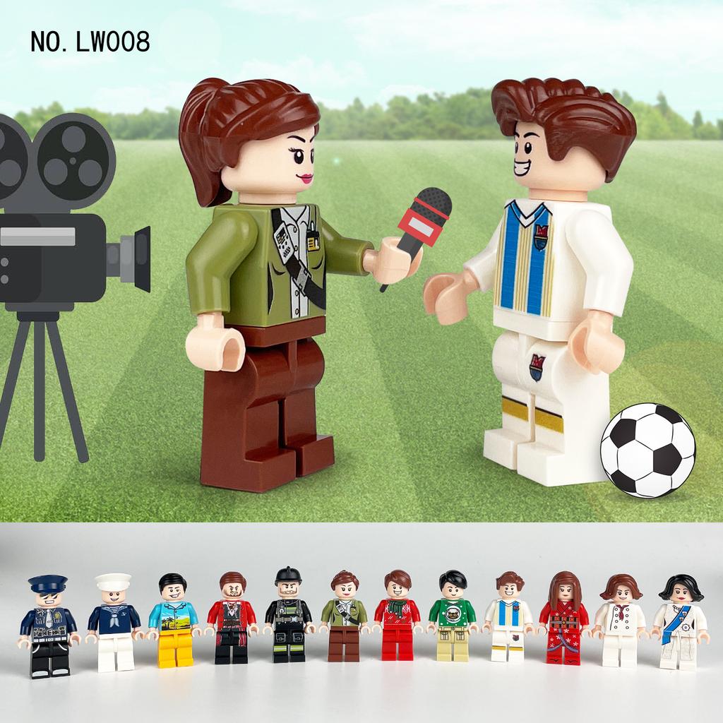 Lw007 Lw005 Lw008 Lw009 Urban Professional Doll Small Particle Building Block Bag