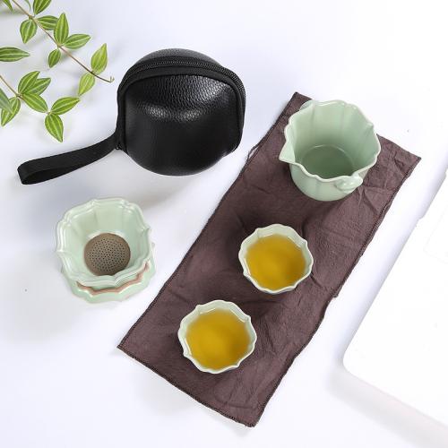 tea sets  teaware  ceramic bowls handmade Travel drinkware Portable cup set  teapot set