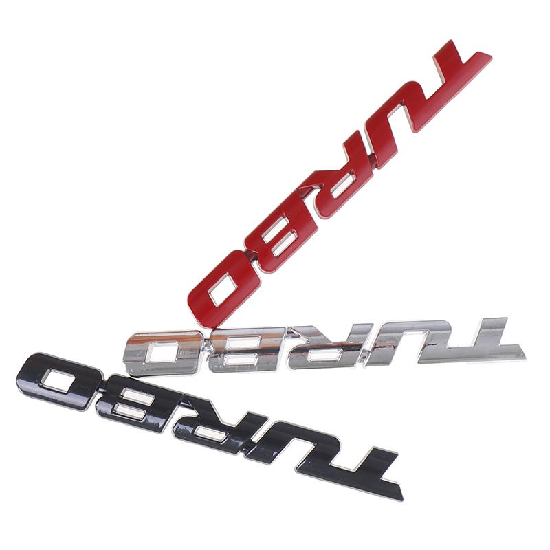 Lettera Metallica 3D Turbo Auto Moto Emblema Distintivo Adesivo Decorazione Laterale