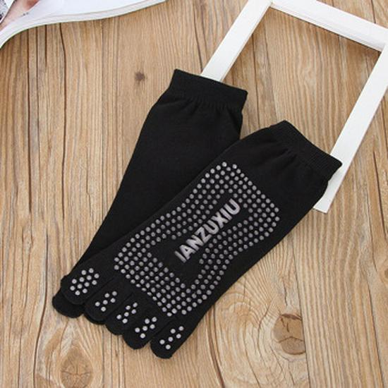 

Professional Non-Slip Yoga Toe Socks, Pure Cotton, Five-Finger Design for Sports & Floor Use One Size