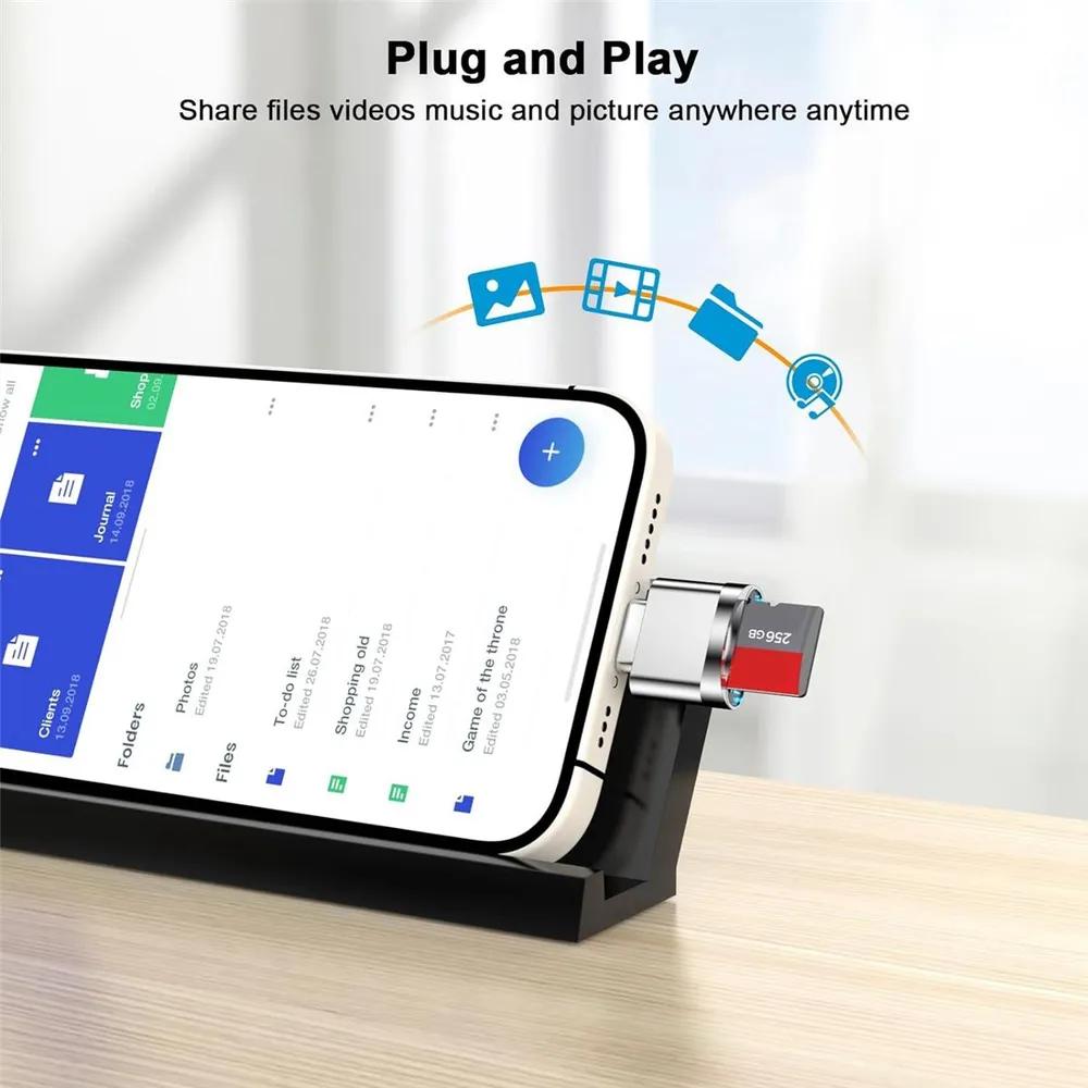 Micro-SD card reader adapter, USB Type C - Micro-SD / TF adapter for Type-C, B
