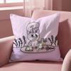 Cute E-Esther Bunny Pink Cushion Cover Multi-Scene Pillow Cover for Home & Car - Reversible, Soft & Durable for Daily Use