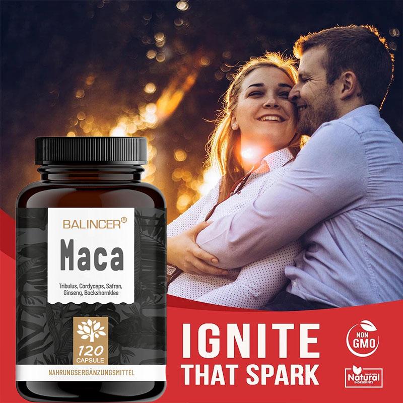 Maca Capsules | 120 Capsules | Cordyceps | Ginseng | Boosts Energy & Muscle Mass