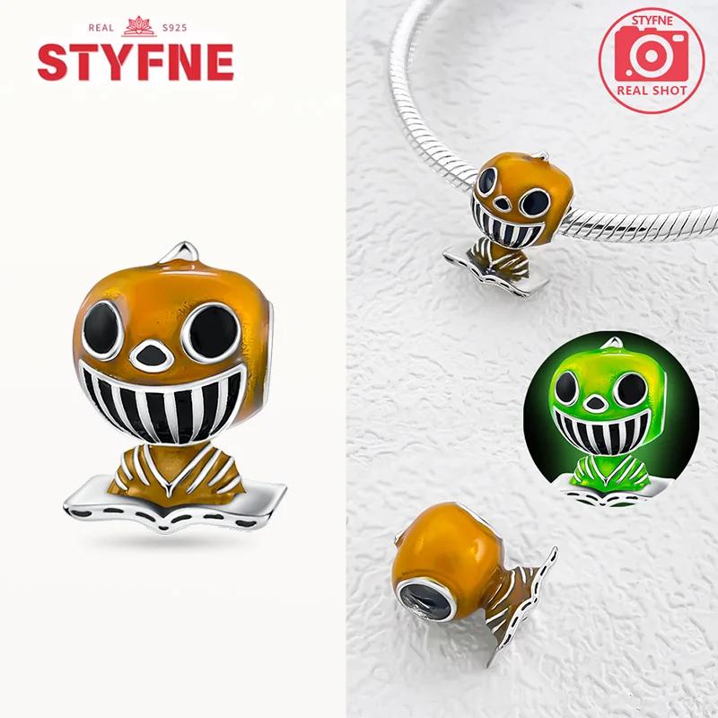 Copperluminous Pumpkin Skull Beads Charm Diy Halloween Series Suitable For Original Bracelet For Women Jewelry