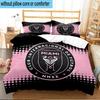 3PCS Inter Miami Fc Crest Bedding Set For Bedroom, Dormitory,Including 1pc Duvet Cover And 2pcs Pillowcases Large size Fan gift