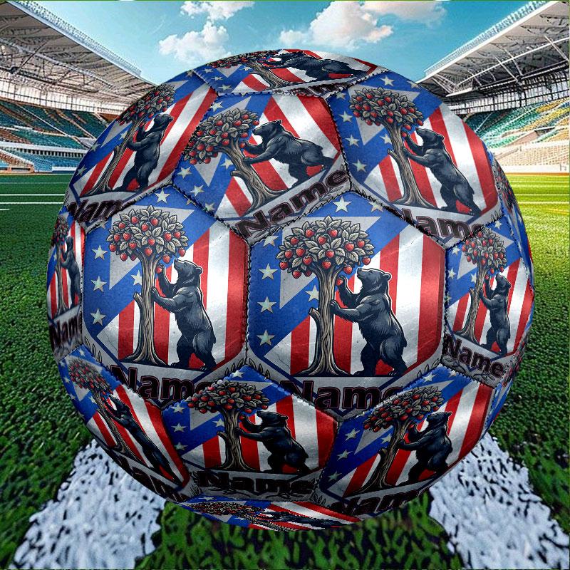 Custom Name Personalized Atletico Madrid Print Size 5 Soccer Ball Training & Match Football, for Team, Kicking, Gift for Football Enthusiasts