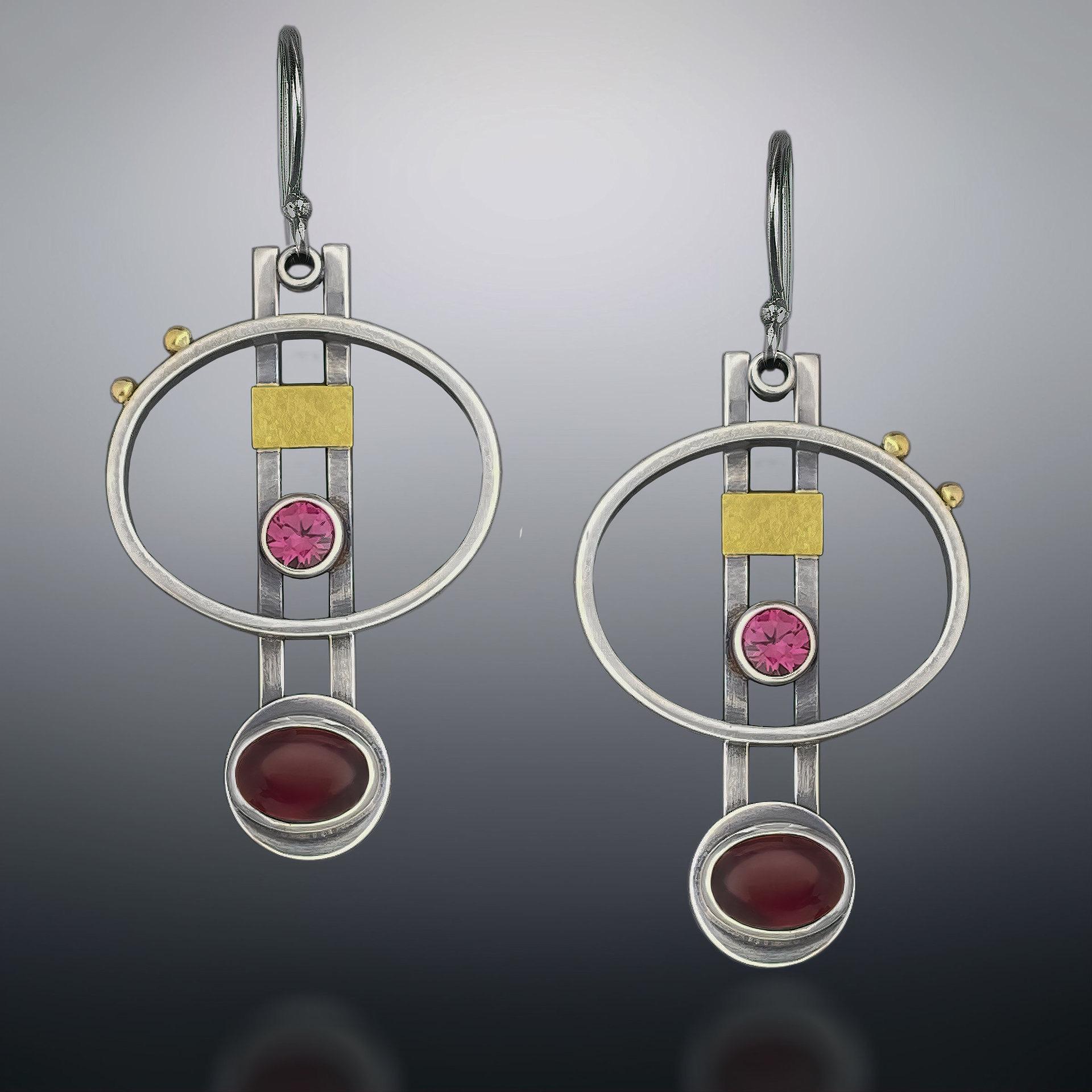 

Модные серьги-подвески для женщин красный