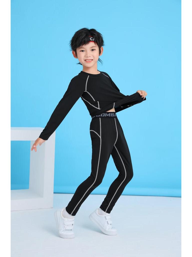 A03 Long Sleeve Tight Suit Set for Adults & Children, Size 16-3XL, Fitness Wear Leotard
