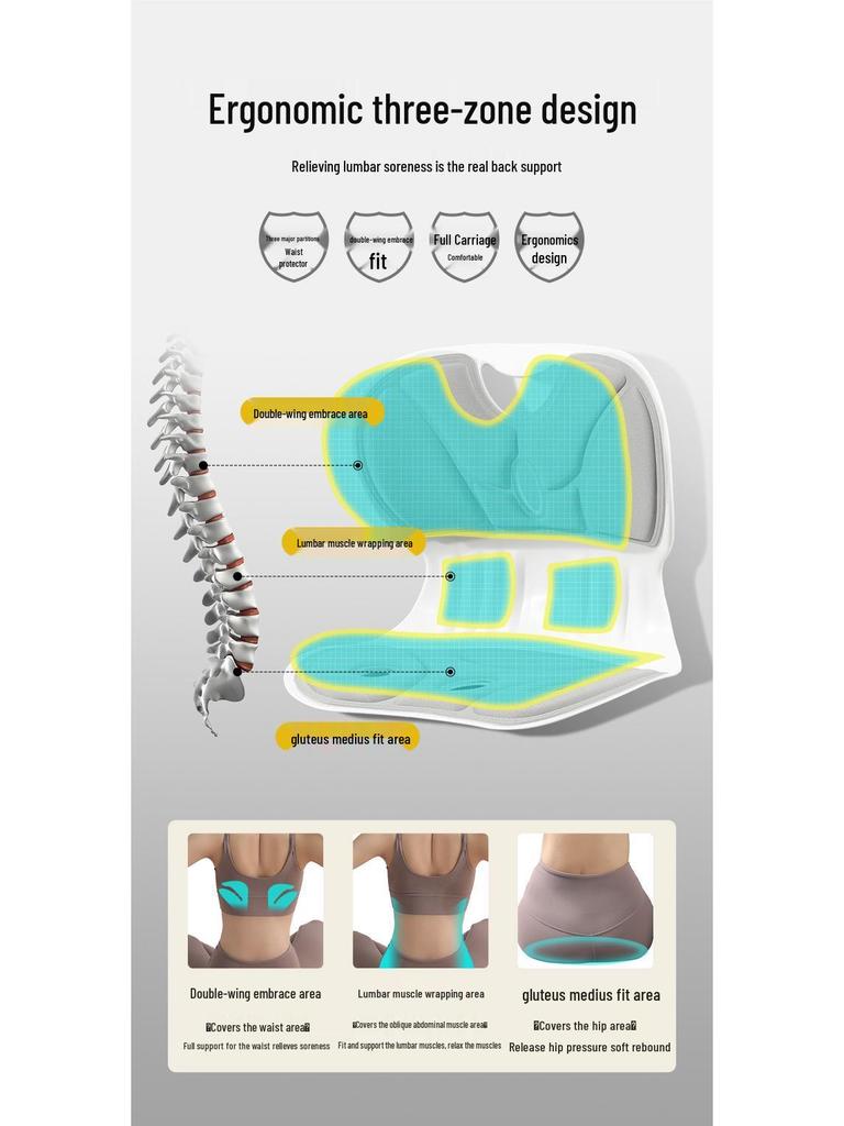 Ergonomikus deréktámasz párna irodaszékhez