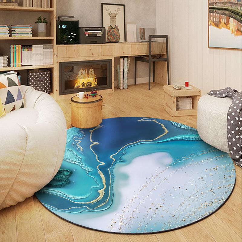 Round Carpet Simple Geometry Living Room Coffee Table Carpet Bedroom Bedside Computer Rocking Chair Mat