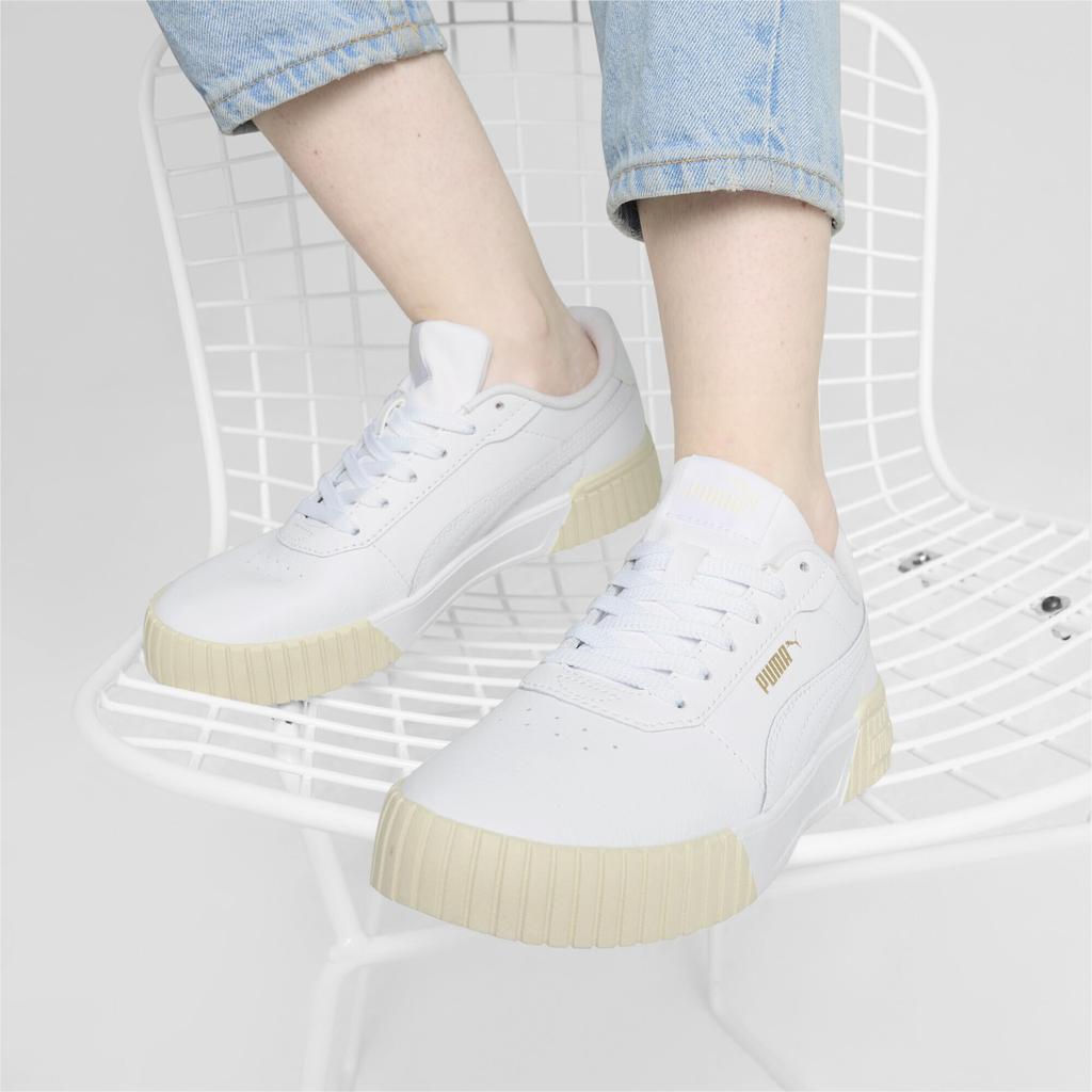 PUMA Carina Sneakers 2024 White Snow cm 2.0 (385849) Women's Fall/Winter Colors Gold/Alpine (Size 28), 22.0