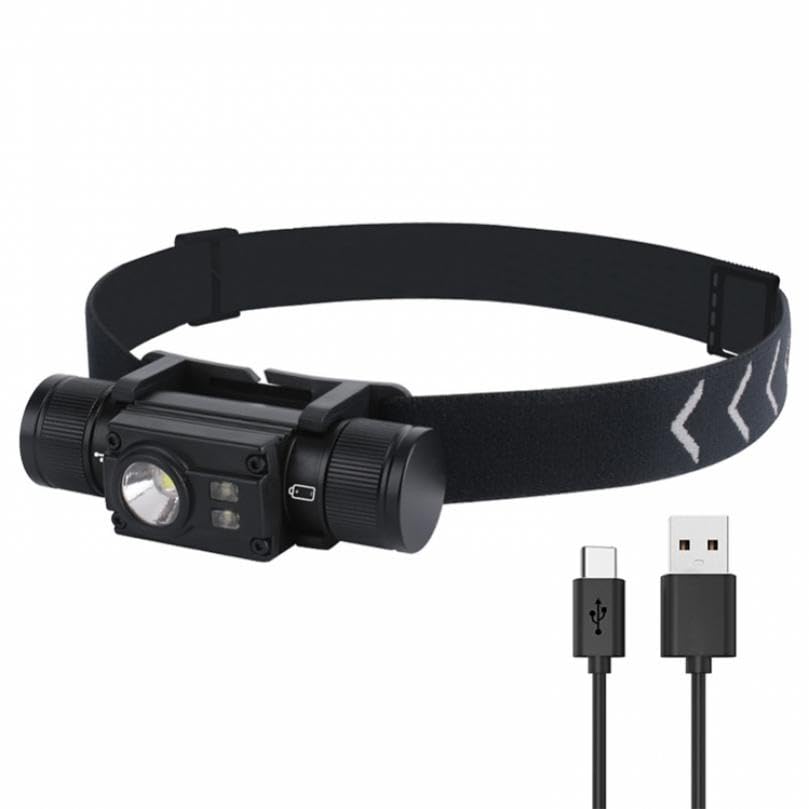 SecurityIng Rechargeable Bright 1000 1L2 2XPE Comfortable 7 Dimming IPX6 Perfect for Night and Night Work Not Headlamp, Lumens, 16W, + LEDs, Headband,