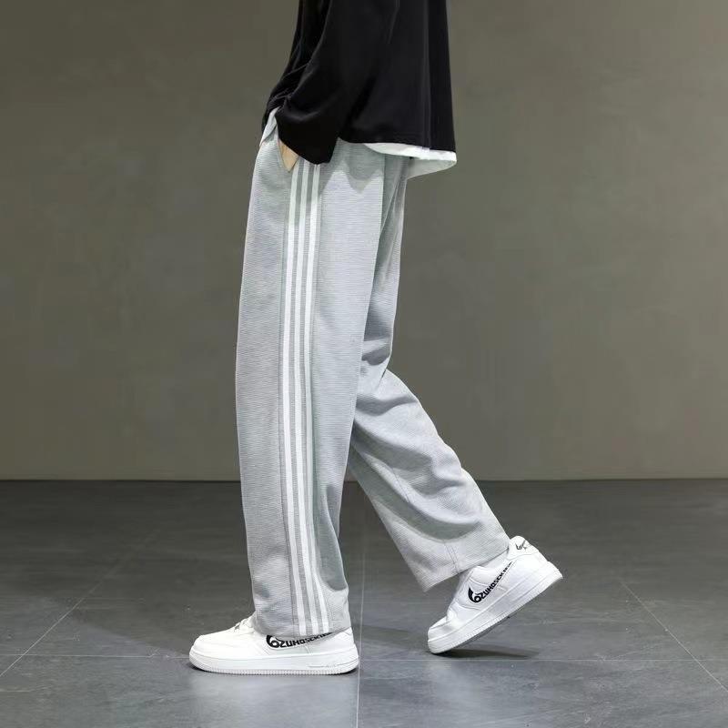 

Мужские модные повседневные брюки-капри с тремя полосками для весны и осени 3XL светло-серый