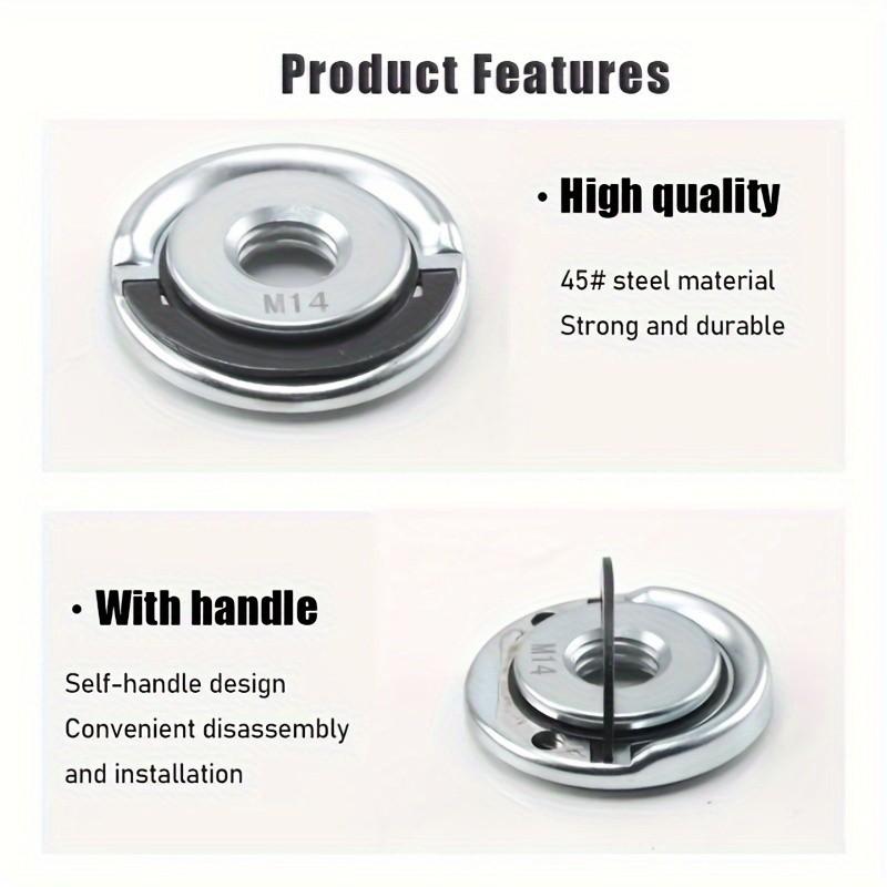 M14 Angle Grinder Locking Nut - Self-Locking Plate, Quick Clamping, Replacement Part