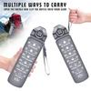 32 Oz Drinking Water Bottle with Times To Drink and Straw Motivational with Carrying Strap Leakproof BPA Toxic Free Ensure You
