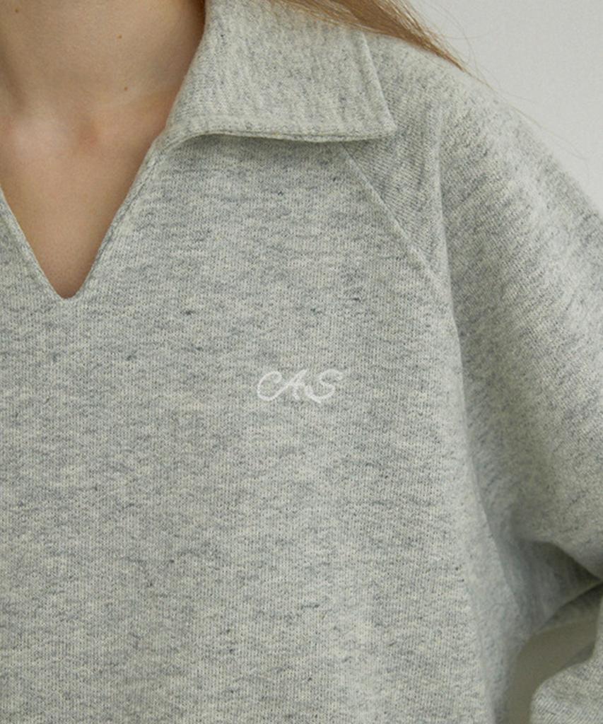 Aejeuipeu Lovin' Collar Sweatshirt (Gray)