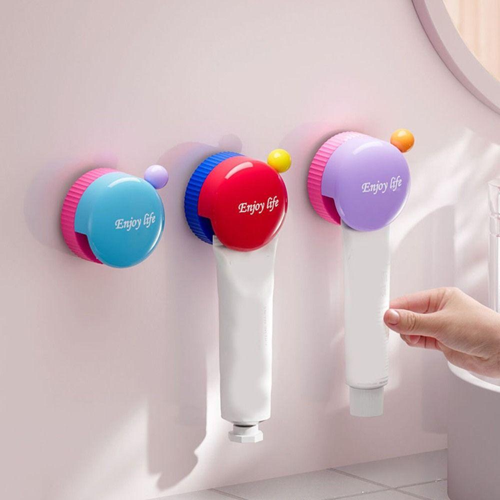 3Pcs Wall Mounted Suction Cup Toothpaste Storage Rack Plastic Face Wash Storage Clip  Toilet