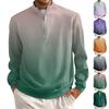 Men's Short Zip Pullover Turtleneck Long Sleeve Top
