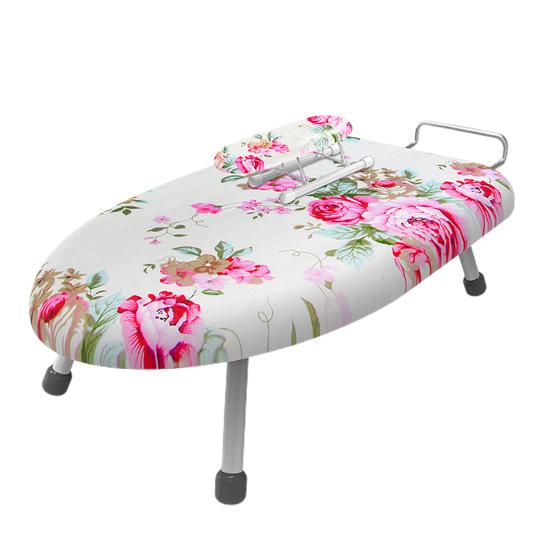 2Pcs/Set Desktop Ironing Board with Removable Washable Cover Heat-Resistant Cotton Padded Foldable Portable Anti-slip