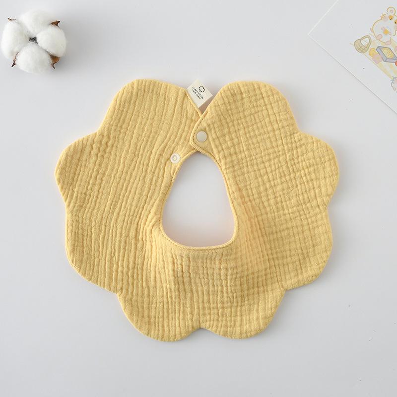 Śliniak dla niemowląt z czystej bawełny w stylu koreańskim, jednolity kolor, dwustronny, zapobiegający ulewaniu, Klasa A