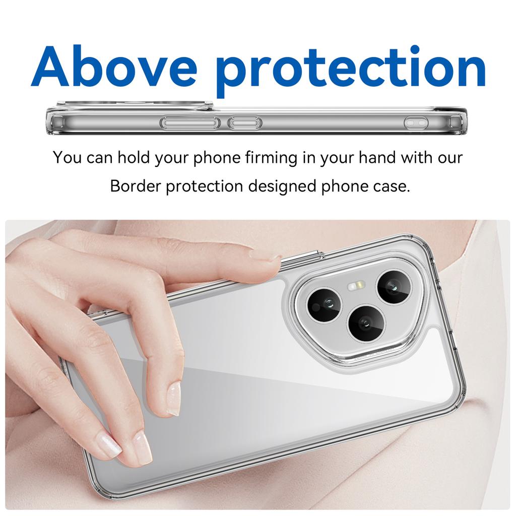 Pour Honor 400 Pro 5G (Global) Coque WANLONFENG Série MF TPU Acrylique Transparente pour Téléphone avec Film en Verre Trempé