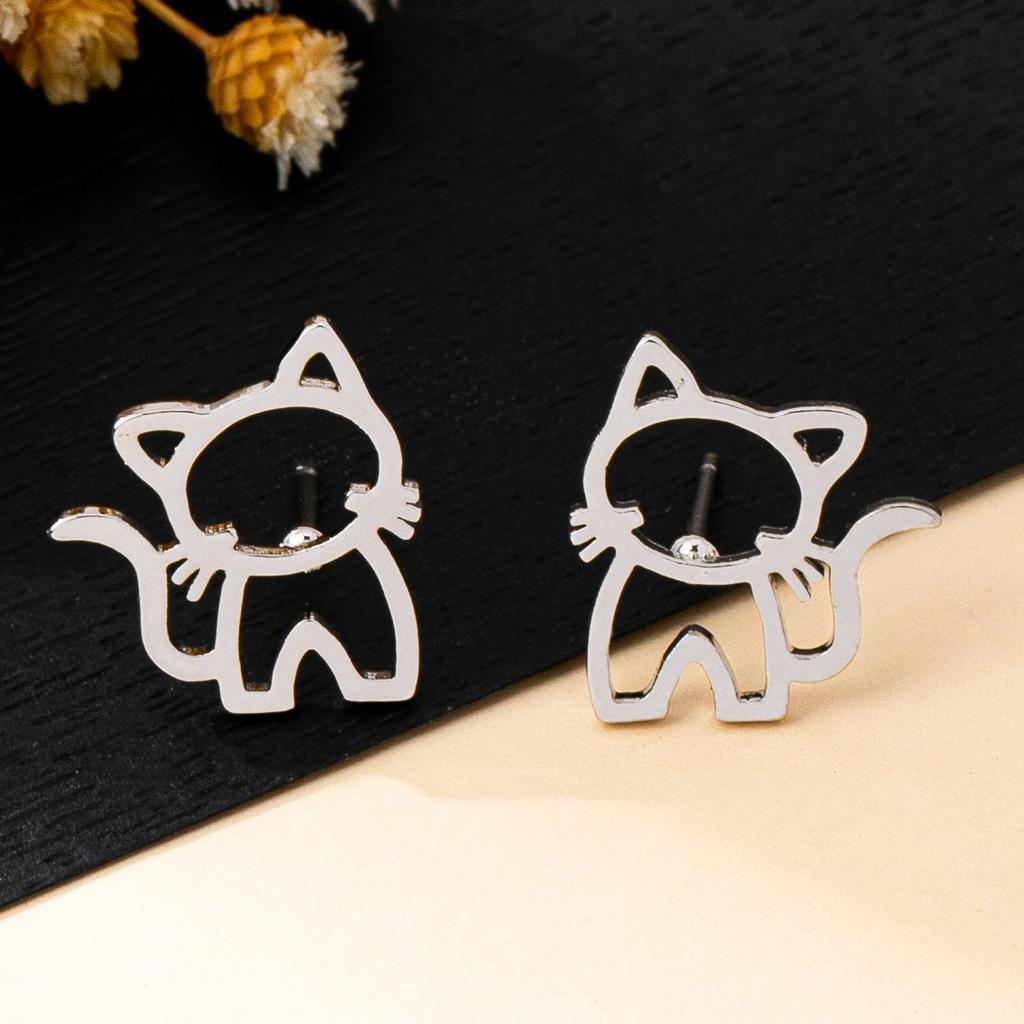 Women's Earrings Cute Animal Cat Earrings Suitable for Daily Wear and Gift Giving
