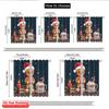 2pcs 2D flat printing Merry Christmas Popular Curtains Gingerbread man with hot cocoa and candle Polyester Without Electricity