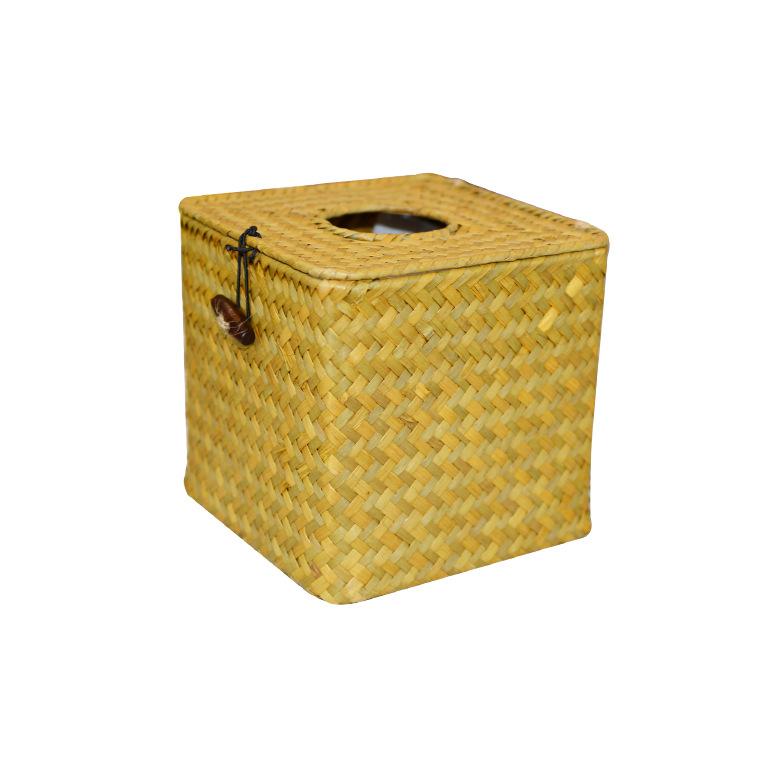New Creative Multiple Seaweed Weaving Napkin Boxes Modern Simple Style Pure Hand Weaving Home Restaurant Hotel Tissue Boxes