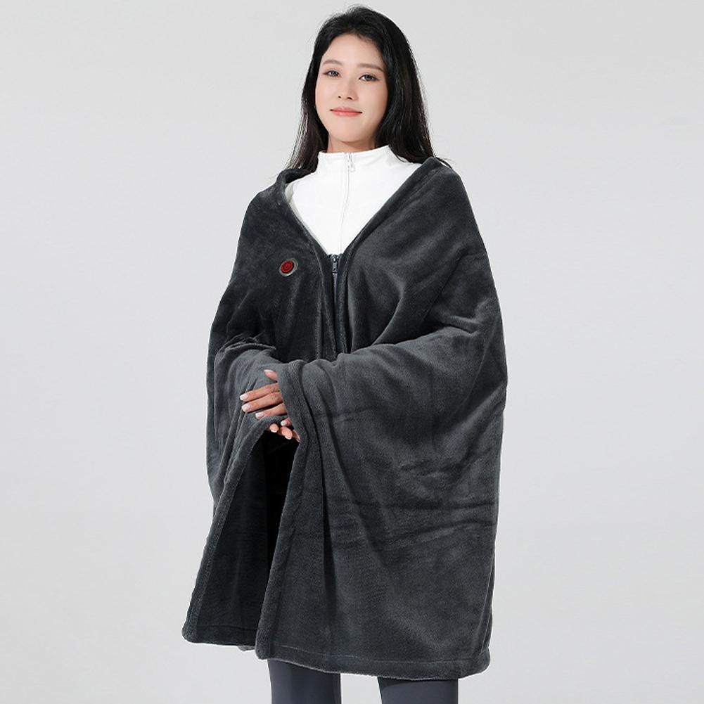 2024 USB Coral Velvet Electric Heated Blanket Rechargeable Office Thermal Warmer Pads Outdoor Camping Wearable Heating Blanket