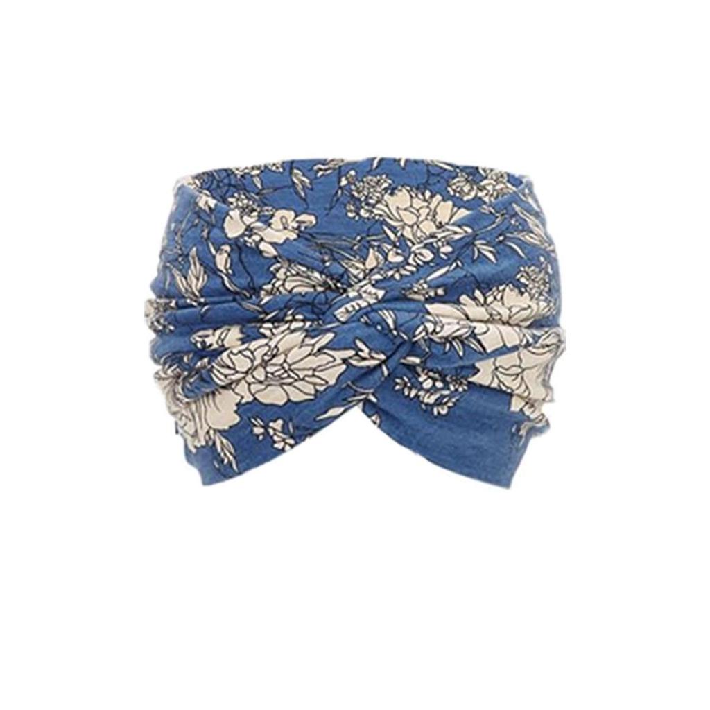 Böhmisches Damen-Yoga-Stirnband – Breit, elastisch, schweißabsorbierend für Laufen & Workouts