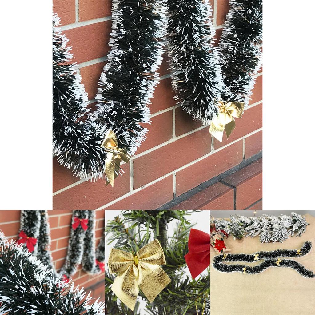 65ftx90mm Chunky 2m Tinsel Chrismas Tree Decoration Xmas Bowknot Garland
