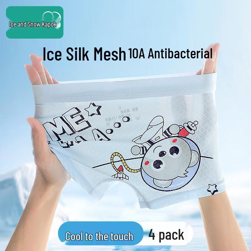 

Boys Ice Silk Boxer Briefs 4-Pack - Astronaut Print 110