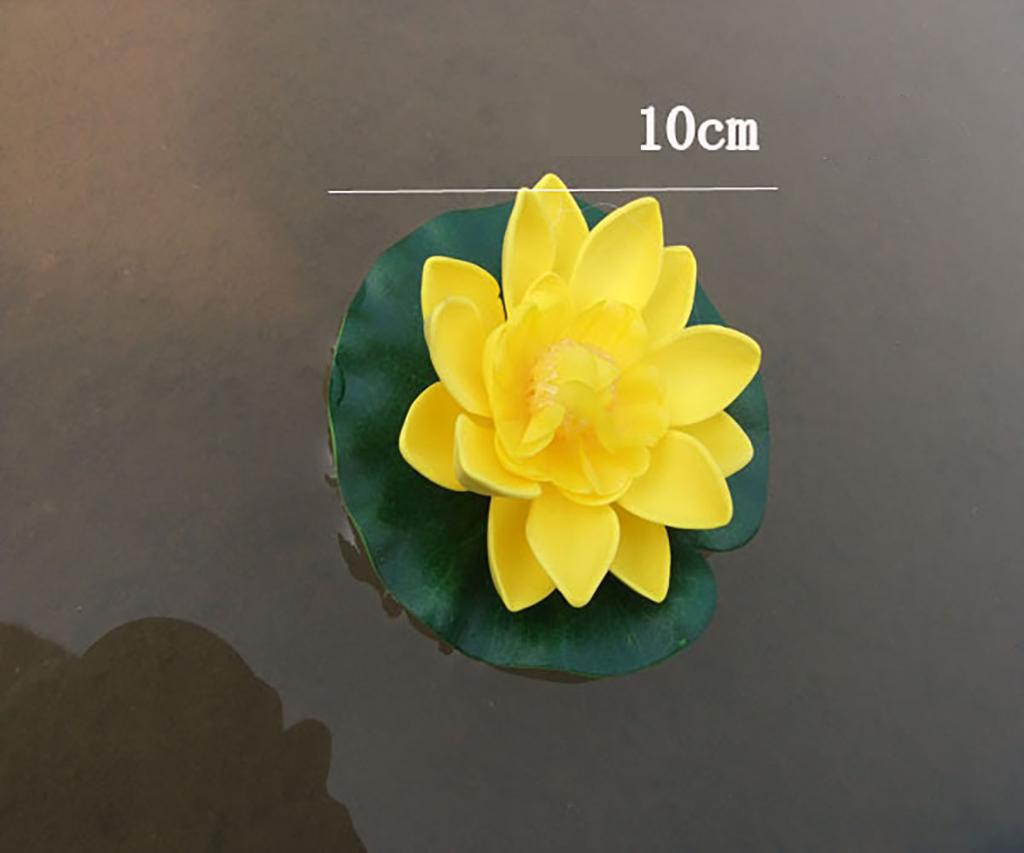 Mini floare artificială de lotus, plantă de lotus falsă plutitoare, micropeisaj de nufăr, pentru iaz, grădină, plante #H