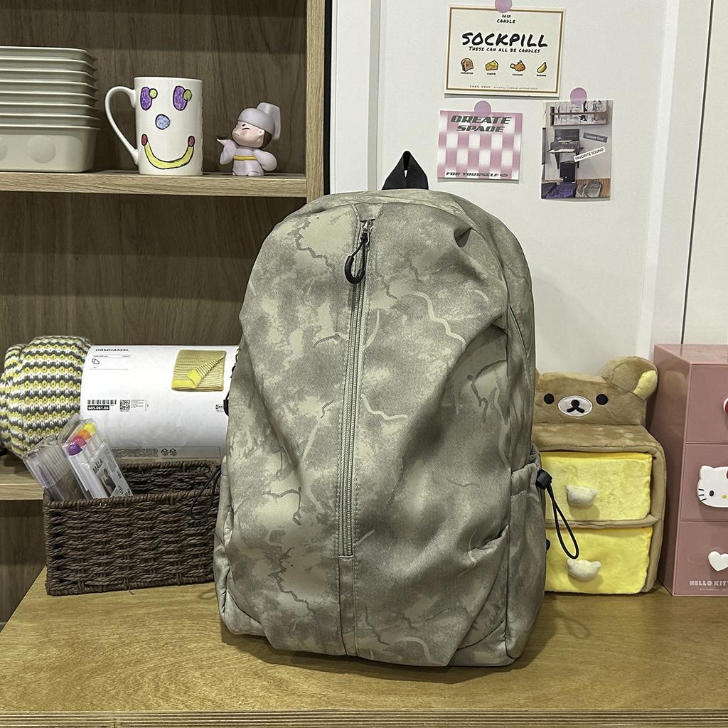 Schoolbag new Korean version backpack junior high school college student large capacity schoolbag men's and women's autumn tie-dye printing travel