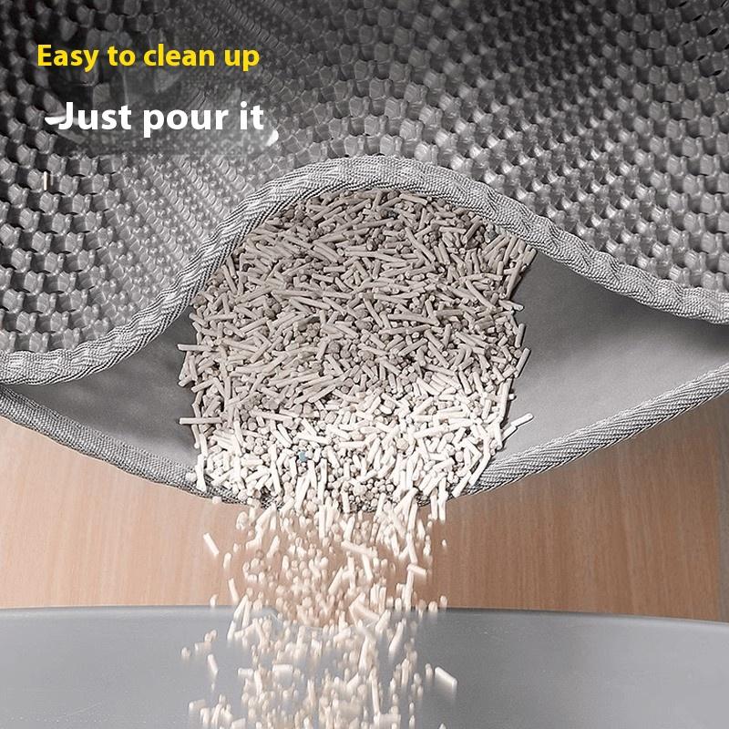 90X60CM Cat Litter Mat Waterproof Double Layer Pet Litter Box Mat Pet Toilet Cat Mat Nonslip Sand Cat Washable Mat Pet Clean