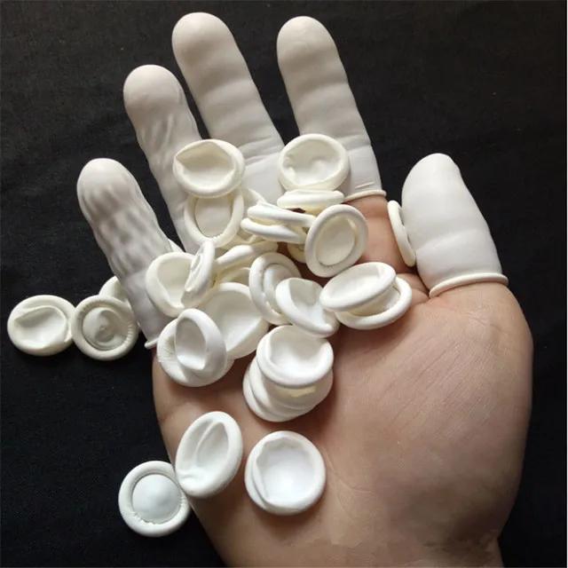 New Arrival 20/50pcs Natural Rubber Gloves Finger Cots Latex Fingertip Protective Disposable