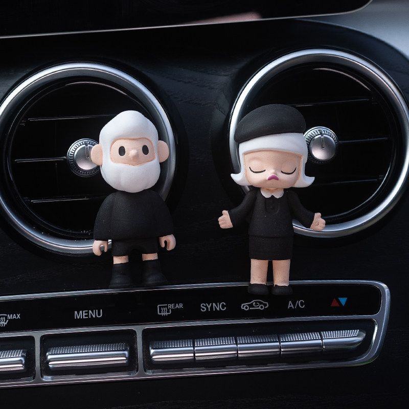 New Car Gift Car Perfume Fragrance Cute Cartoon Air Vent Decoration Car Aroma Diffuser Stone Car Interior Ornament Fragrance