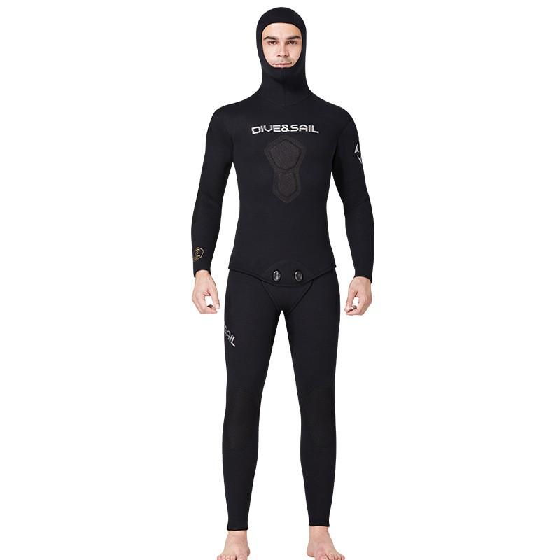 

CR3 MM Fishing Hunting Diving Suit Men s Split Hooded Warm Surfing Set XL