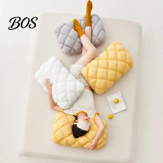 Plush Cloud-like Pillow Pineapple Bun Pillow, Fluffy Quilted Bed Cooling Marshmallow-Soft Breathable Sleep for Adults Bedroom Dorm Sleeping