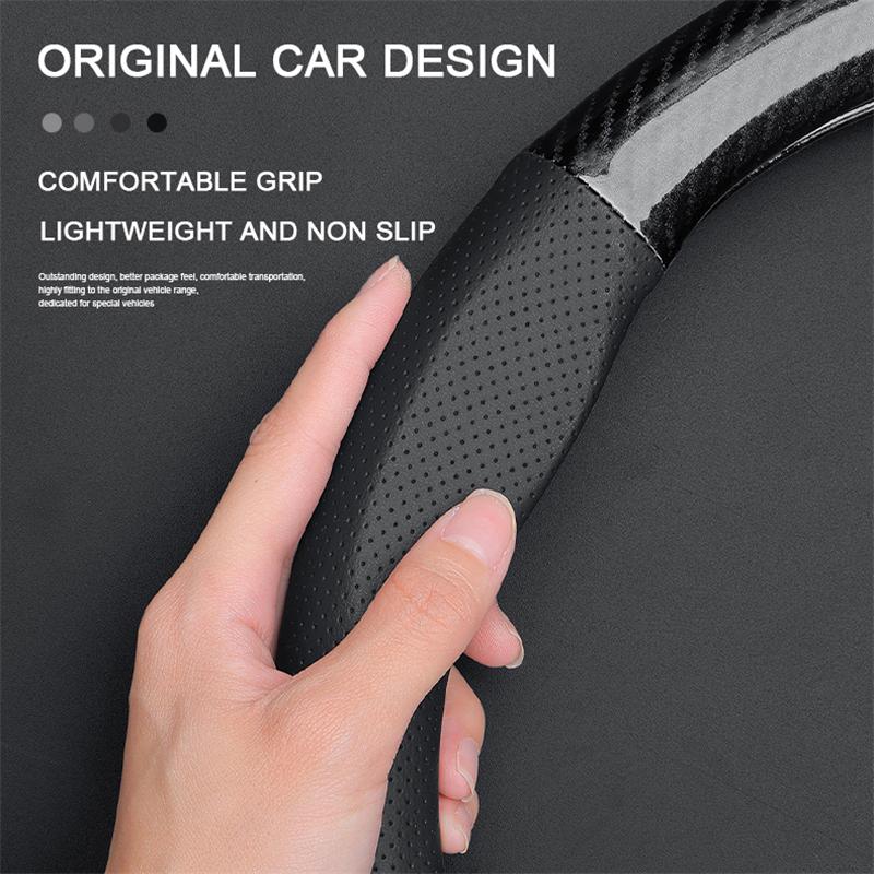 For BMW Mini JCW Cooper Aceman Countryman Paceman Clubman F56 F57 R55 R58 R59 R60 Car Carbon Fiber Leather Steering Wheel Cover