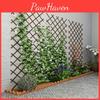 Clôture en Bois Extensible Durabilité Jardin Avec Treillis Résistant à la Rouille Bois Véritable Décoration Extérieure Convient aux Cours et Décor de Jardin