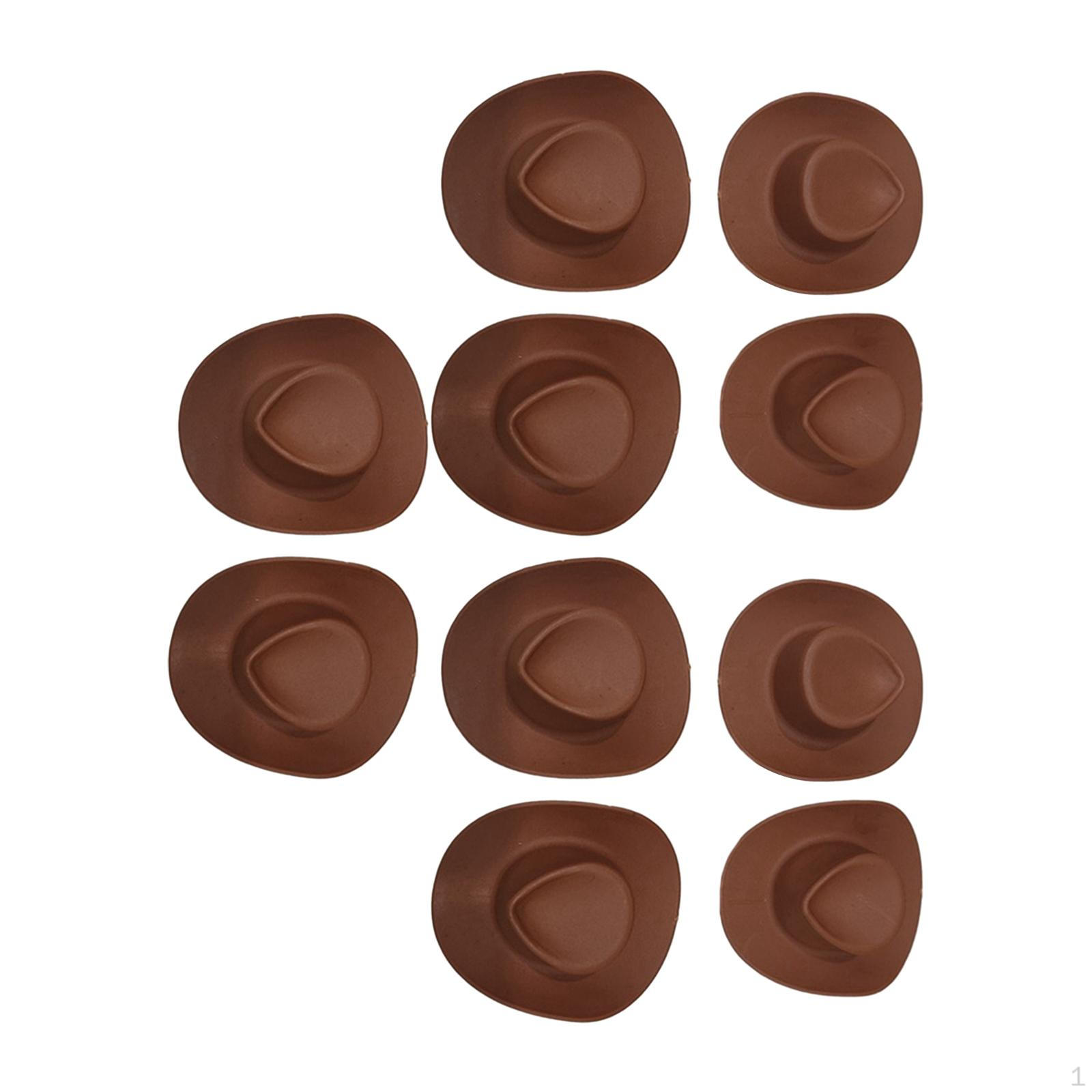 

Кукольная шляпа из 10 предметов, мини-шляпа для кукольного домика, ковбойские шляпы в стиле вестерн, одевающие куклы коричневый