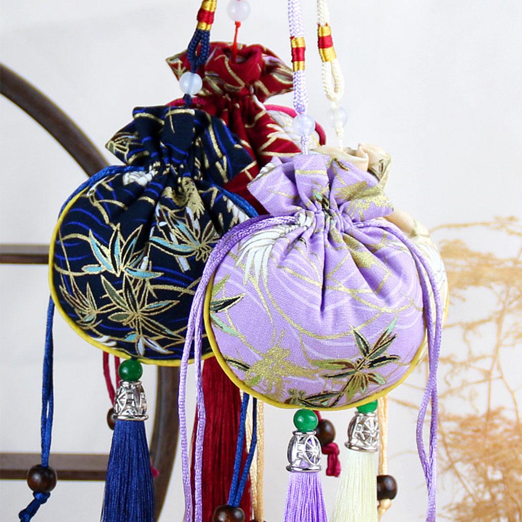 Sachet Bag Portable Traditional Chinese Style Hanging Bags with Tassel Pouch Printing Pattern Pocket Party Favor